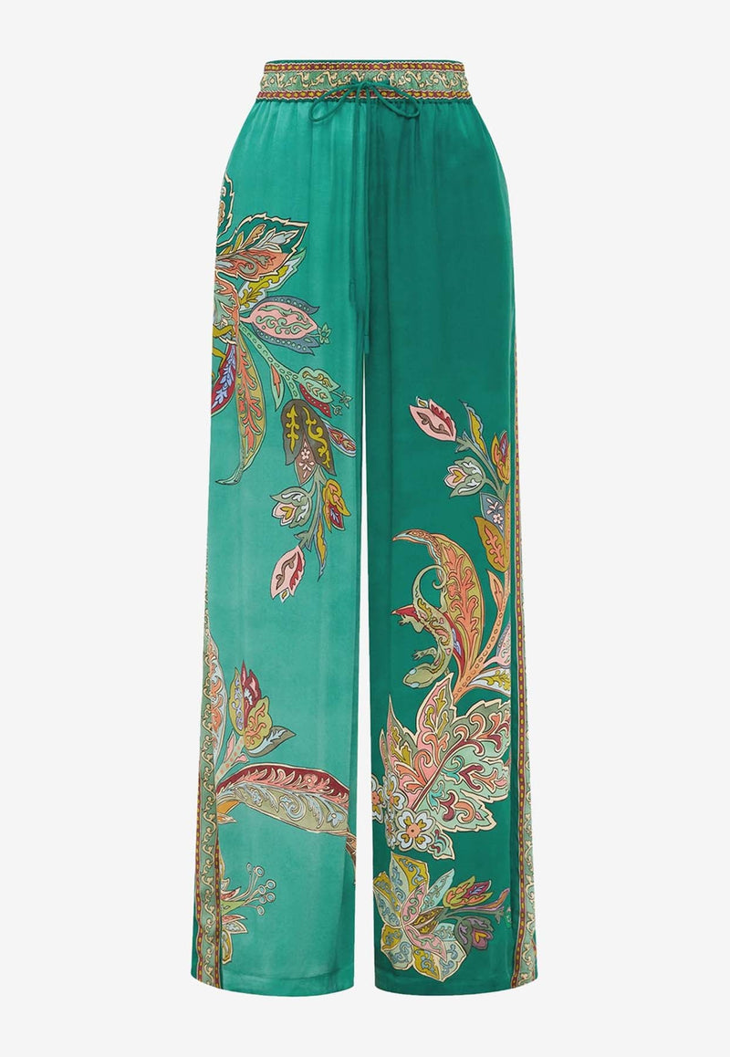 Franca Printed Silk Pants