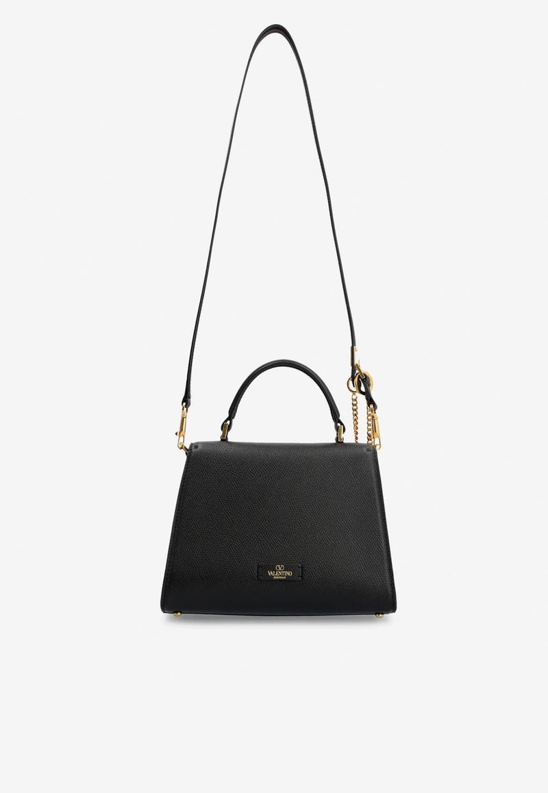 Small VSLING Top Handle Bag in Calf Leather