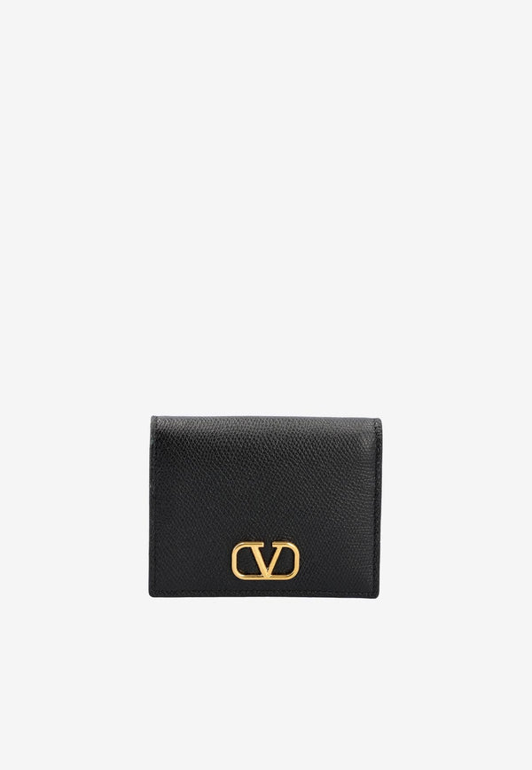 VLogo Wallet in Grained Leather