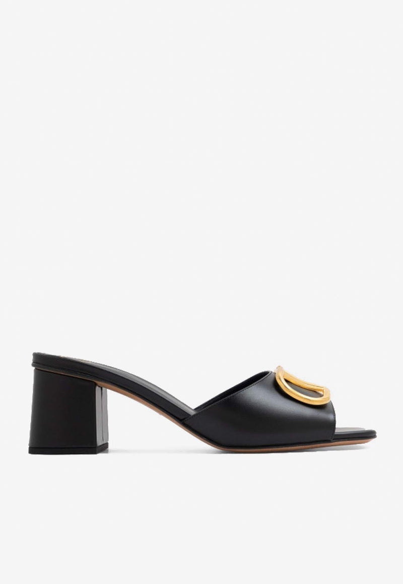 Rockstud 60 Calf Leather Mules