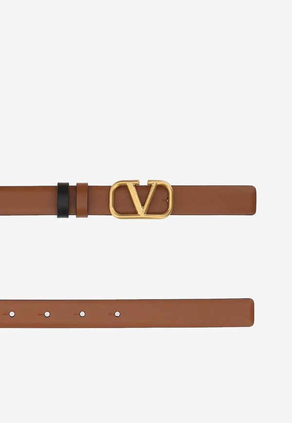 Signature VLogo Reversible Slim Belt