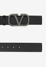 Encrusted VLogo Leather Belt