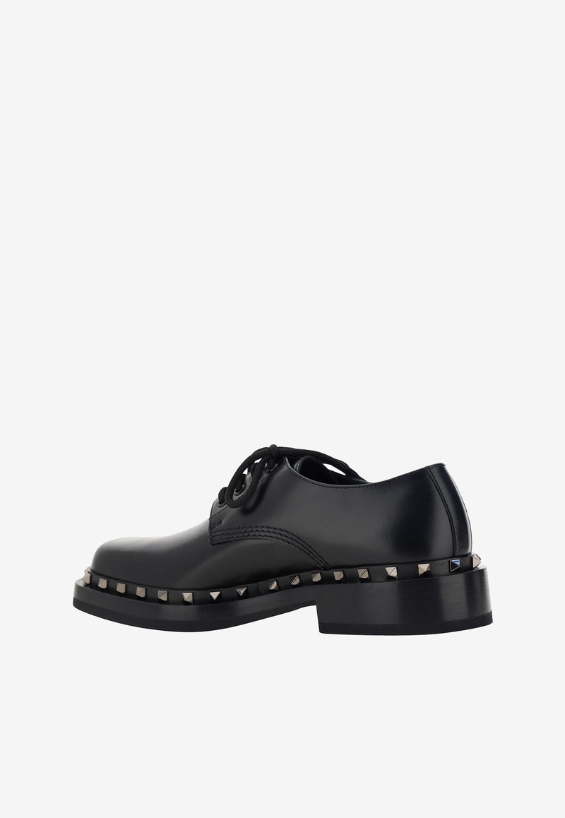 M-Way Rockstud Derby Lace-Up Shoes