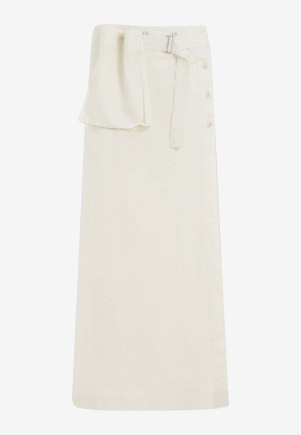 Maxi Buttoned Wrap Skirt