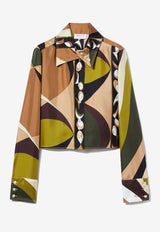 Pesci Print Silk Shirt