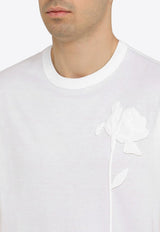 Flower Embroidery Short-Sleeved T-shirt