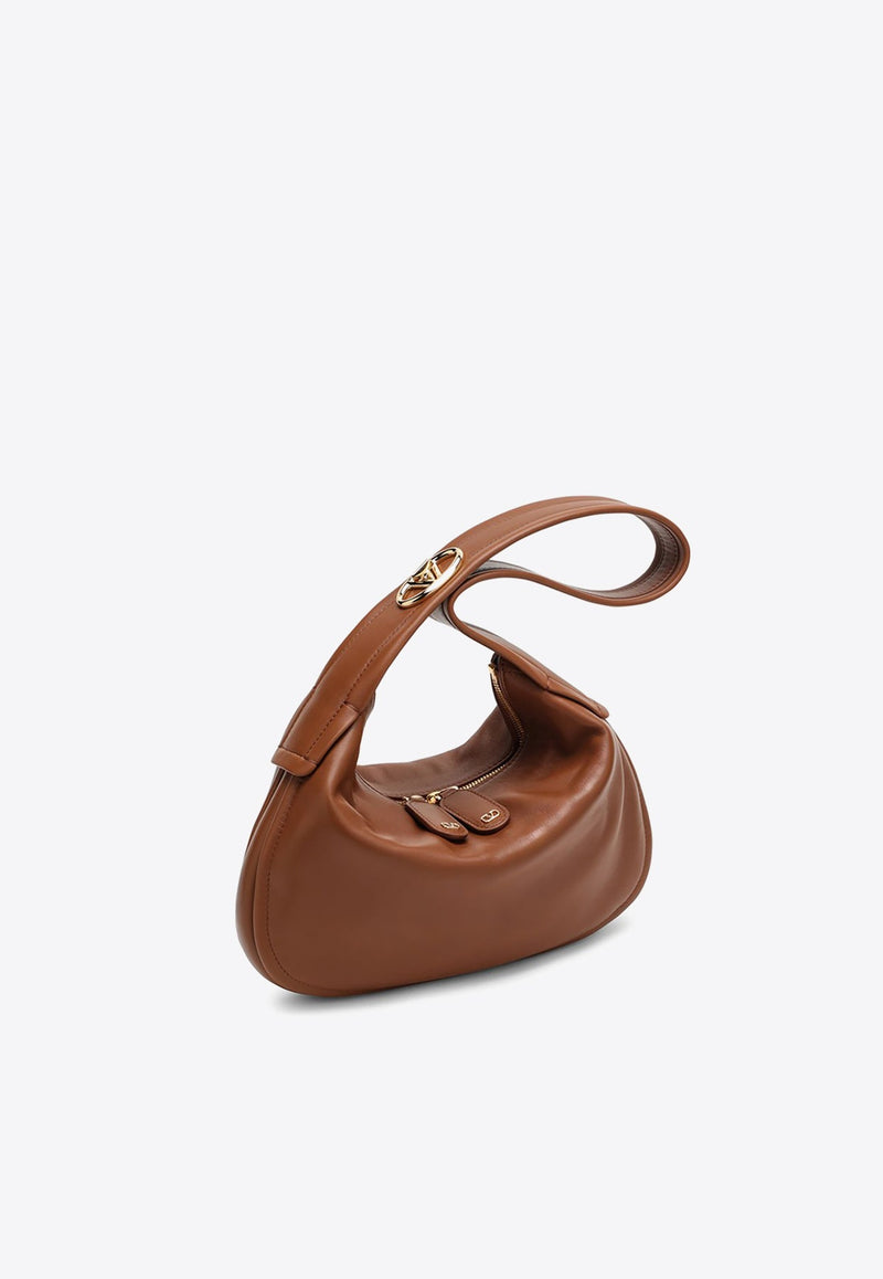 VLogo Calf Leather Hobo Bag