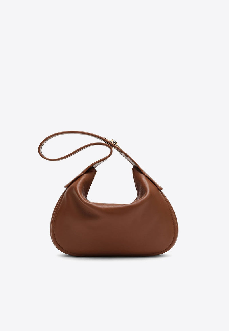 VLogo Calf Leather Hobo Bag