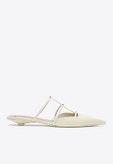 Wispy Rockstud Leather Flat Mules