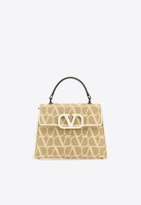 All-Over VLogo Top Handle Bag