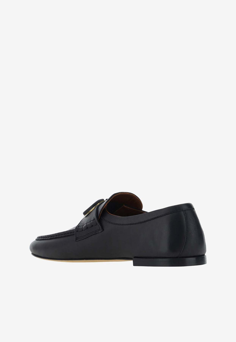 VLogo Leather Loafers