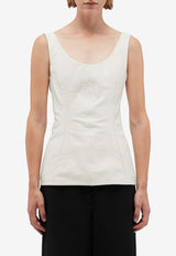 Sleeveless Leather Top