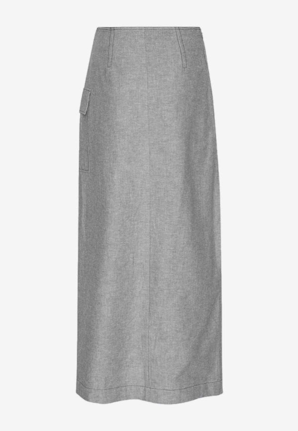 Asymmetric Maxi Wrap Skirt