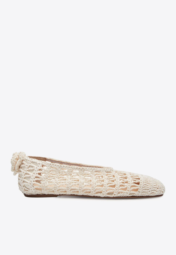 Crochet Knit Ballet Flats