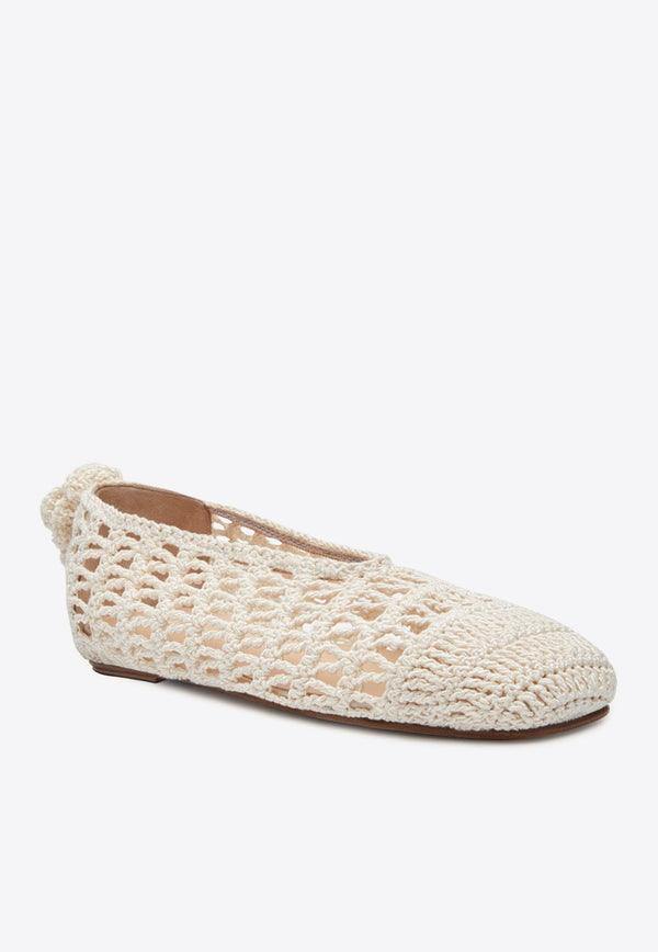 Crochet Knit Ballet Flats