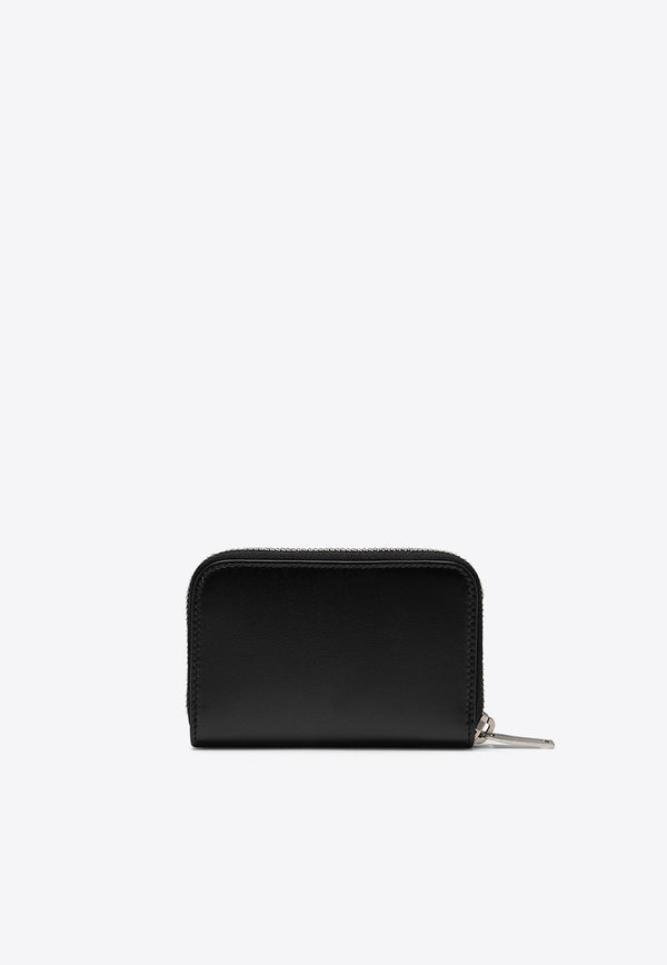 Zip-Around Calf Leather Wallet