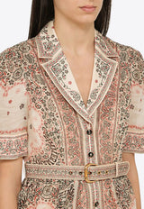 Matchmaker Mini Shirt Dress in Linen and Silk