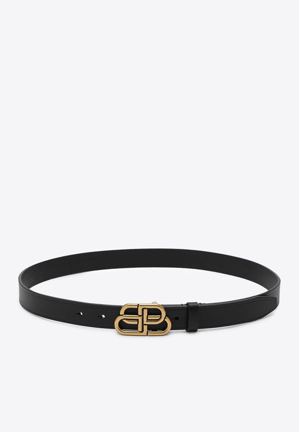 BB Buckle Leather Belt