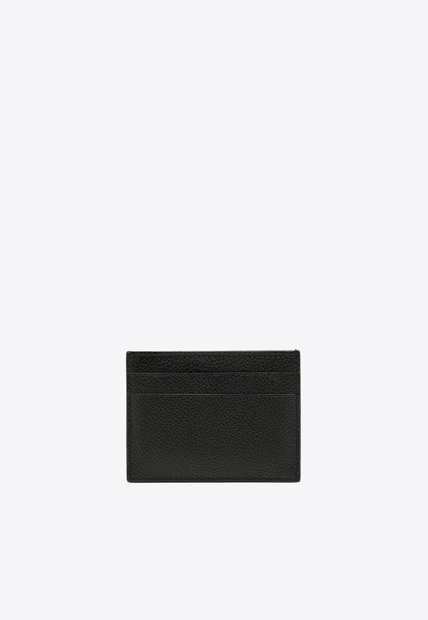 Logo Print Cardholder in Calf Leather