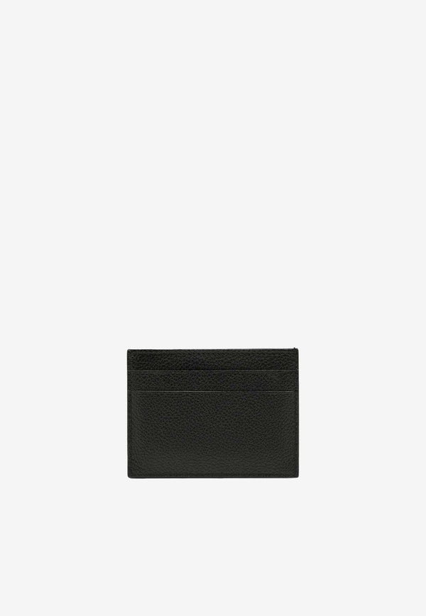 Logo Print Cardholder in Calf Leather