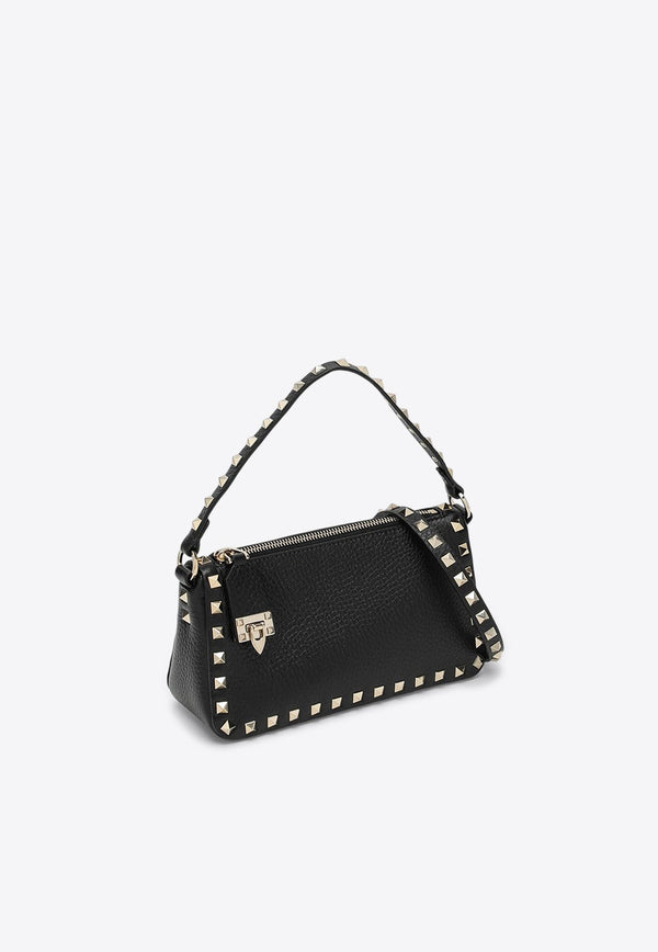 Small Rockstud Grained Leather Crossbody Bag