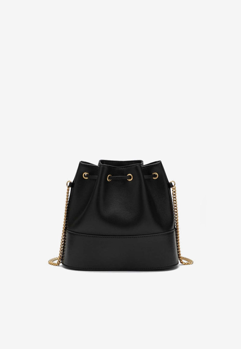 Mini VLogo Signature Leather Bucket Bag