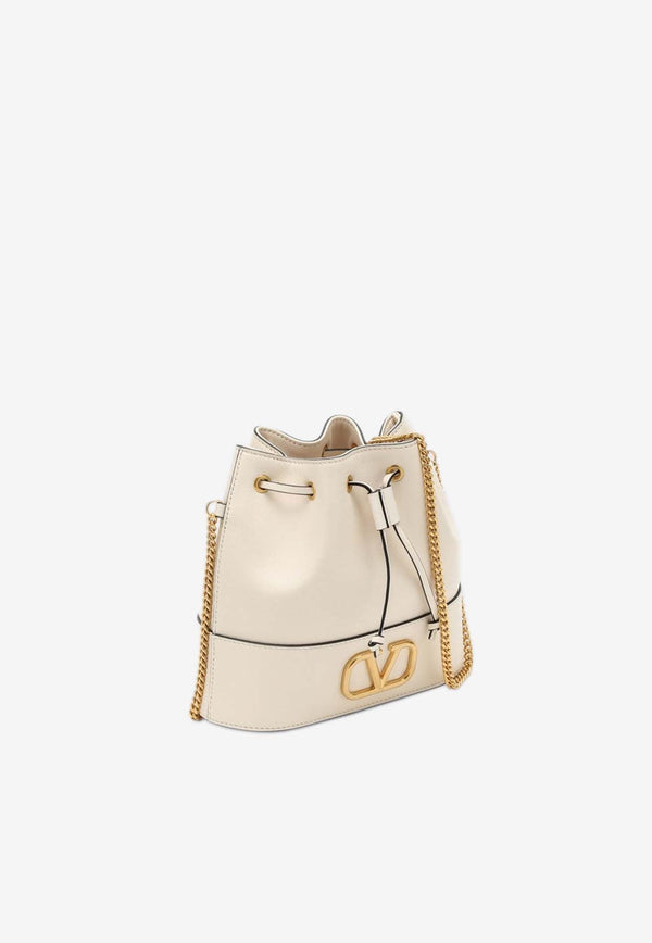 Mini VLogo Signature Leather Bucket Bag