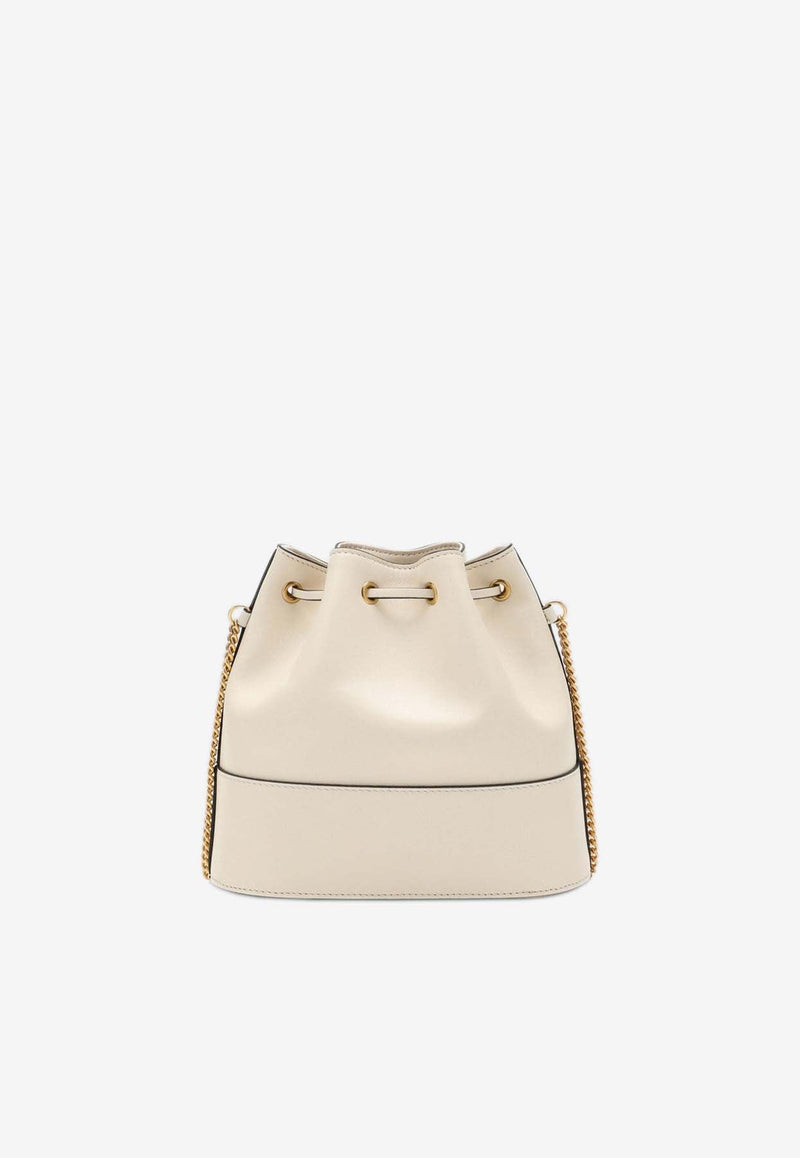 Mini VLogo Signature Leather Bucket Bag