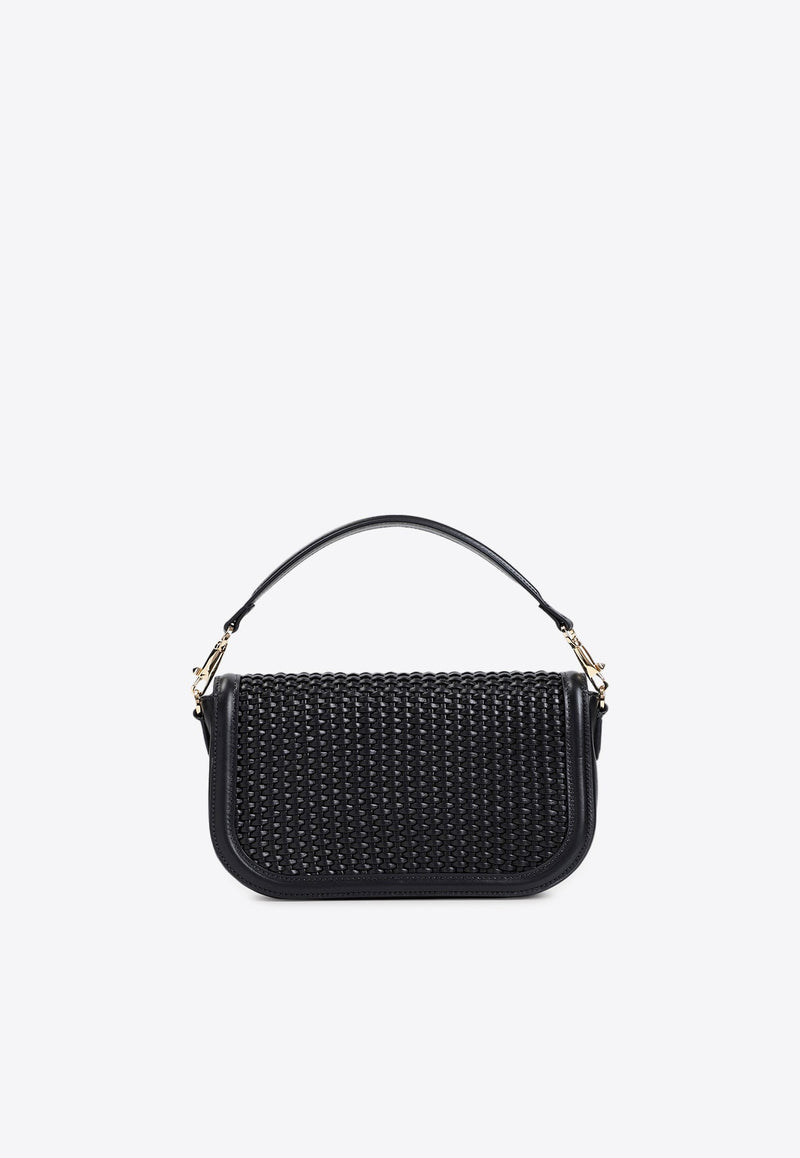 Alltime Woven Leather Top Handle Bag