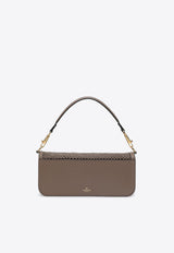 Locò VLogo Woven Leather Crossbody Bag