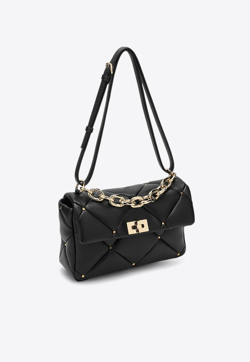 Rockstud Spike Nappa Leather Crossbody Bag