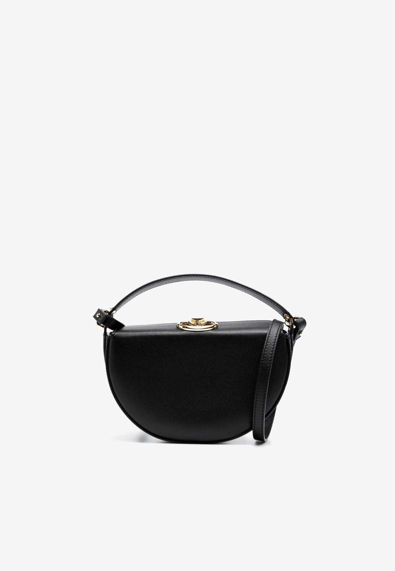 Mini VLogo Bold Leather Top Handle Bag