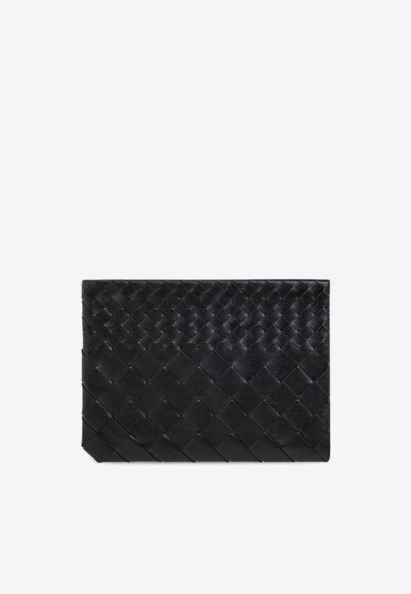 Intrecciato Leather Zip Pouch