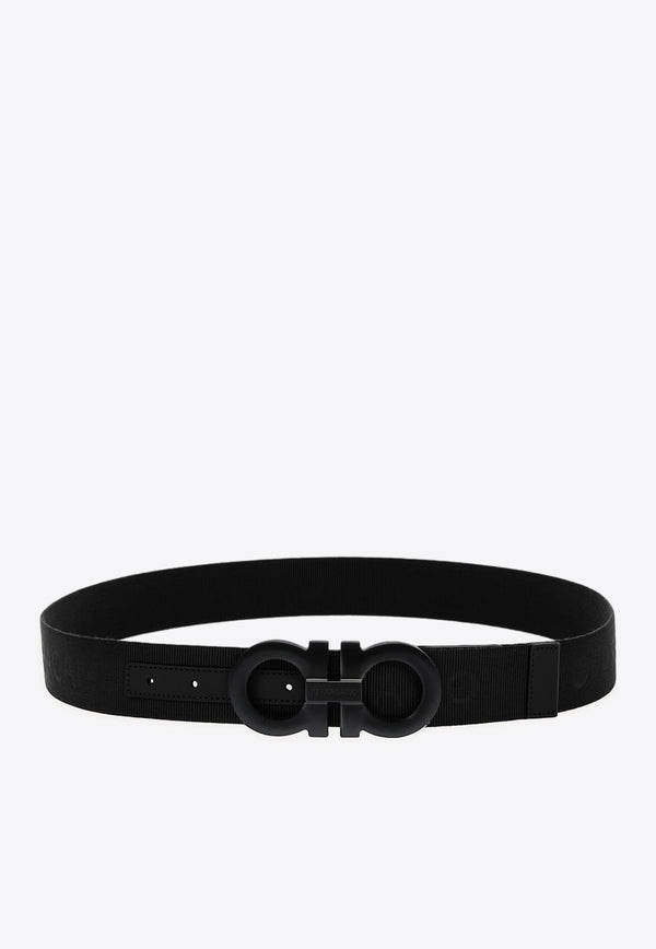 Gancini Logo Jacquard Belt