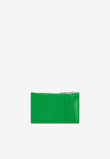 Intrecciato Leather Zip Cardholder