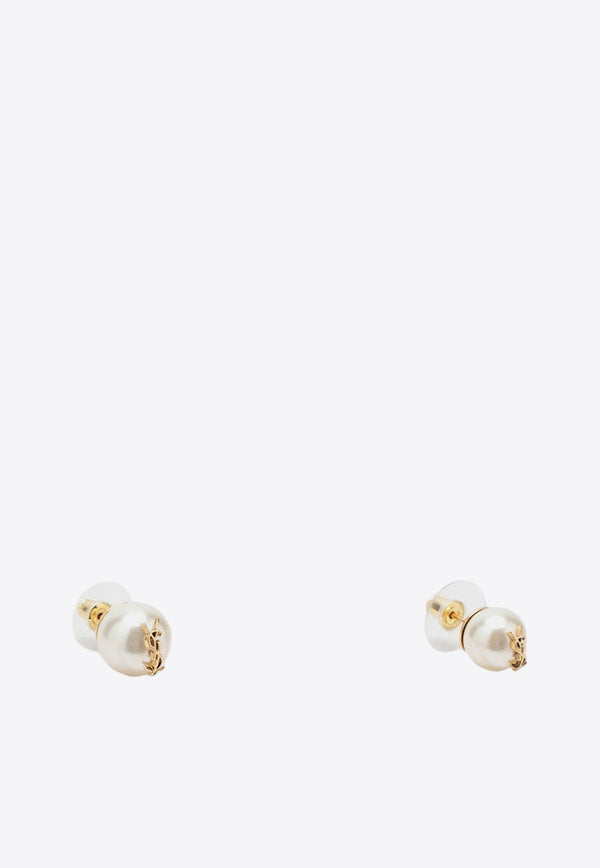 Asymmetrical Cassandre Pearl Stud Earrings