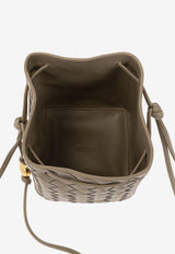 Small Bucket Bag in Intrecciato Leather