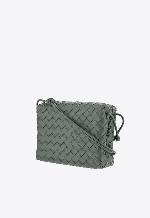Small Loop Crossbody Bag in Intrecciato Leather