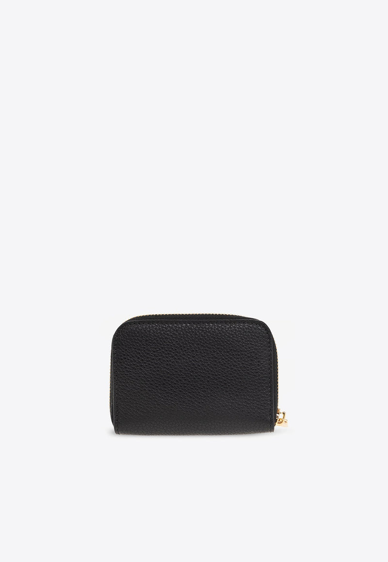 Gancini Zip Cardholder in Calf Leather