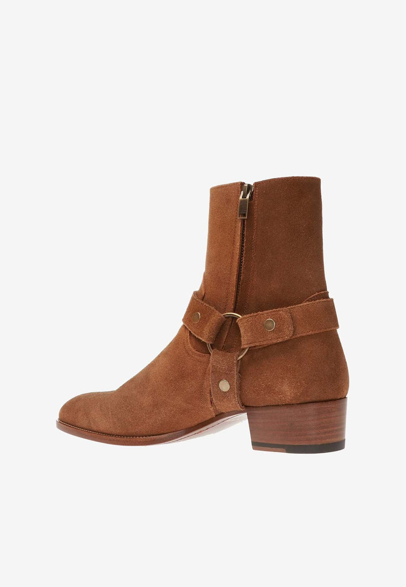 Wyatt Harness Suede Ankle Boots