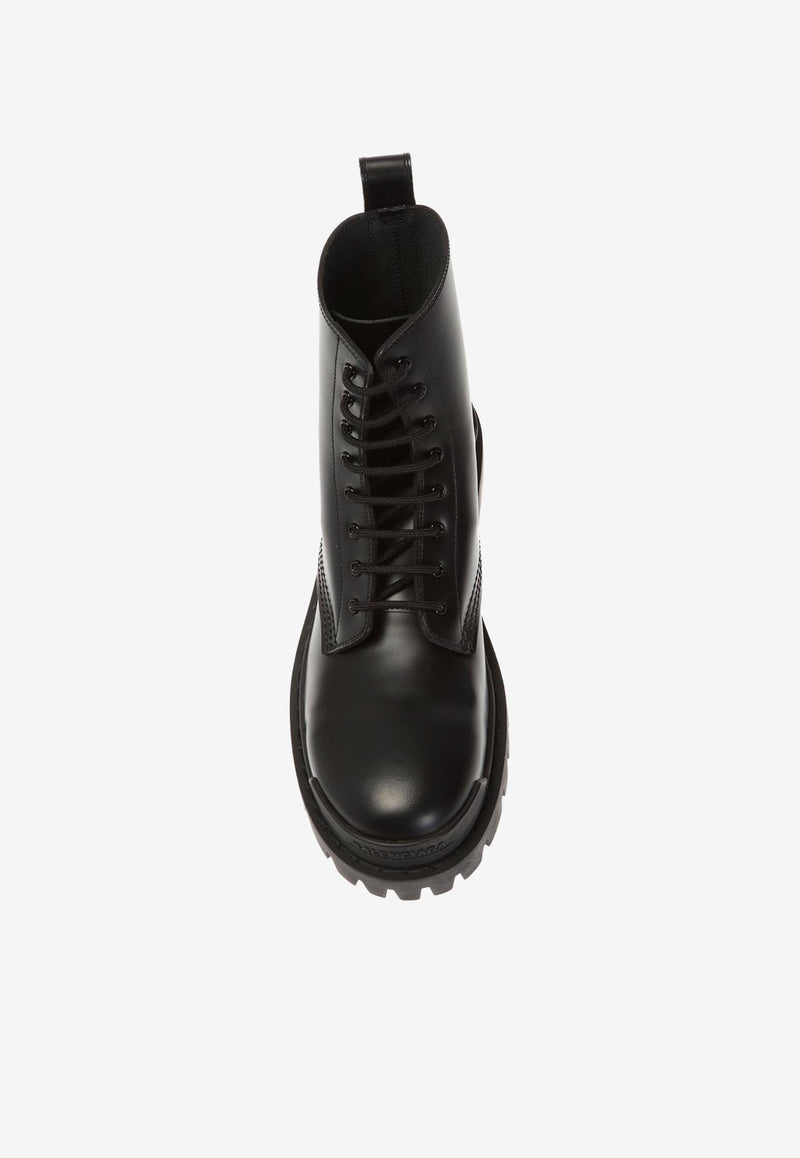 Strike 20mm Lace-Up Leather Boots