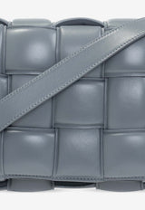 Padded Cassette Shoulder Bag in Intreccio Leather