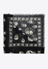 All-Over Skull Motif Scarf