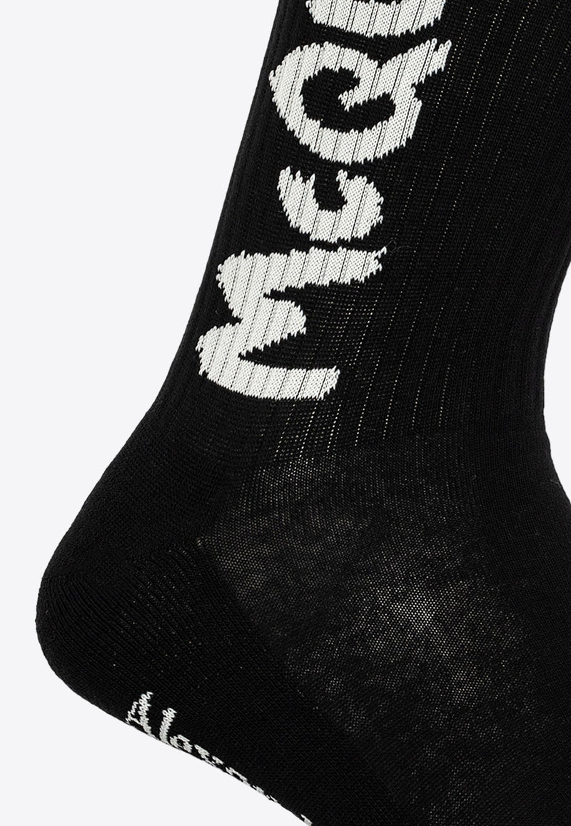 Graffiti Logo Ribbed Socks