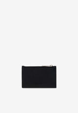 Intrecciato Calf Leather Zip Cardholder