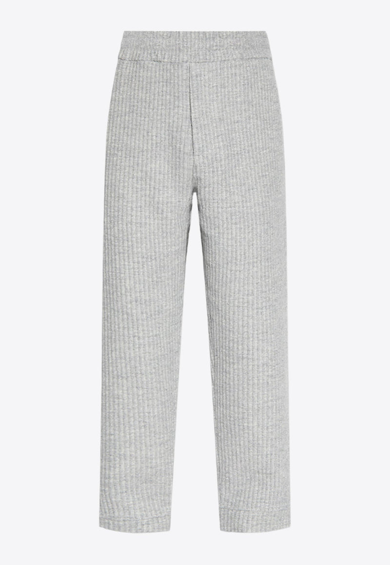 Ribbed Knit Track Pants