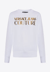 Metallic Logo Print Crewneck Sweatshirt