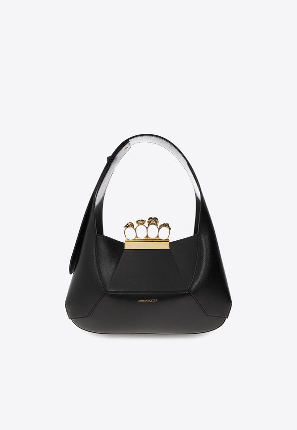 The Jeweled Hobo Bag in Calf Leather