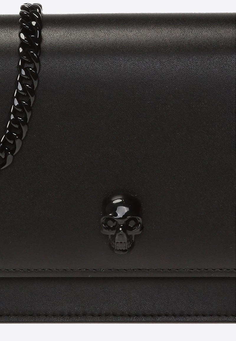 Small Skull Leather Crossbody Bag