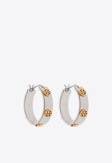 Miller Logo Embossed Hoop Earrings